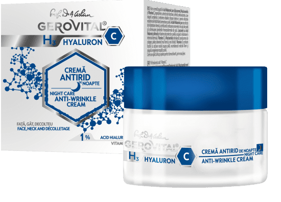 Inovația Farmec perfectă pentru sezonul rece – noua gamă GEROVITAL H3 HYALURON C 6 crema antirid noapte gerovital e1510933986696