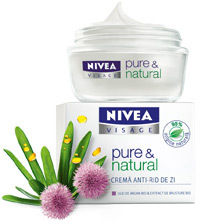 Puterea naturii in gama NIVEA pure & natural 2 Crema anti-rid de zi NIVEA VISAGE pure & natural