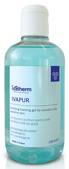IVAPUR gel spumant purifiant pentru piele sensibila, mixta sau grasa (flacon 250 ml) 3 1688601.ivapur img 1057 hi rez web
