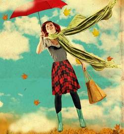 2118536.zbor umbrela femeie