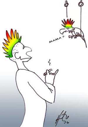 Horatiu Malaiele, caricatura