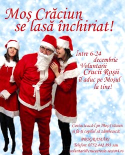 Mos Craciun se lasa inchiriat! 3 Mos Craciun si Crucea Rosie Romania