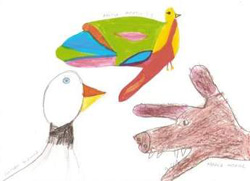 expozitie, desen, copii