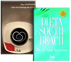 2 carti exceptionale pentru trup si suflet 2 Cele cinci limbaje ale iubirii, Gary Chapman, Dieta South Beach, Arthur Agatston, editura Curtea Veche, carte, promotie