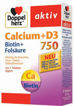 Noutati in sanatate - octombrie 2009 3 Doppelhertz, Calciu 750 + D3+ Biotina