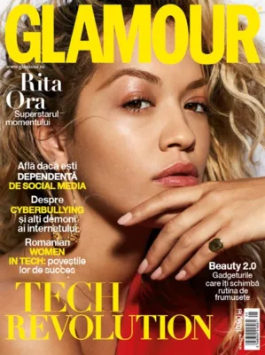 GLAMOUR de mai, în pas cu tehnologia - coperta revista Rita Ora