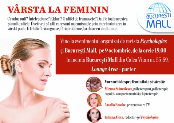 Participa la evenimentul Psychologies, Varstele feminitatii