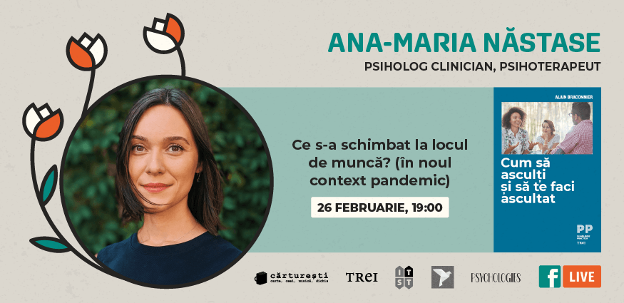 FII BINE CU TINE - Ateliere live de consiliere psihologică 6 Carturesti-2021-Fii_bine_cu_tine-Banner_Ana_Maria_Nastase_875x425px_V2