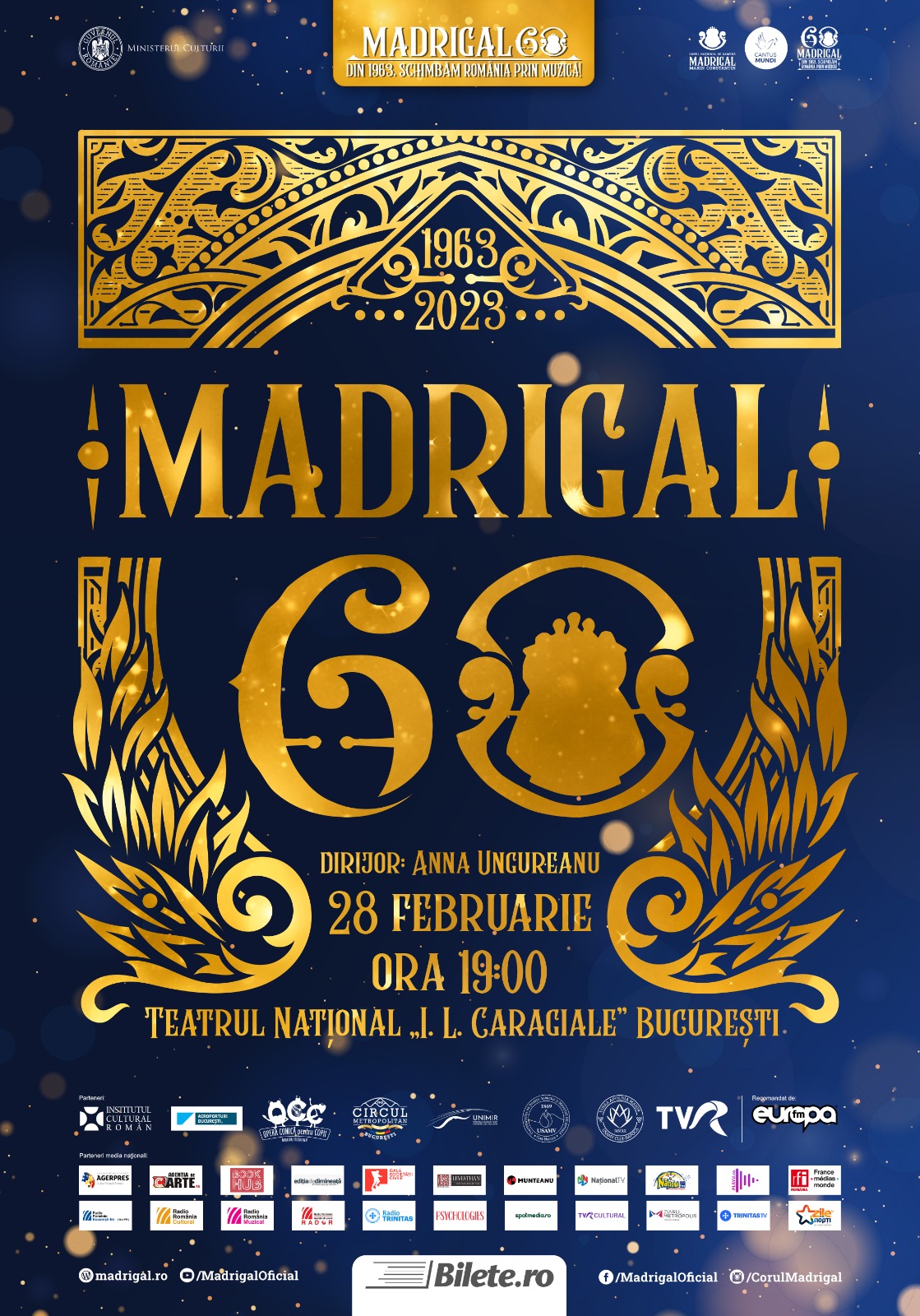Corul Madrigal anunță mai multe premiere la Spectacolul Extraordinar „Madrigal 60” 3 Afis_Gala Madrigal 60