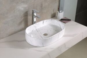 Rune, inspirație scandinavă pentru produsele Neakaisa.ro 4 Lavoar pe blat alb gri Rune Vidar 60 cm