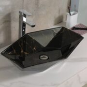 Lavoar pe blat negru auriu Rune Kari 56.5 cm