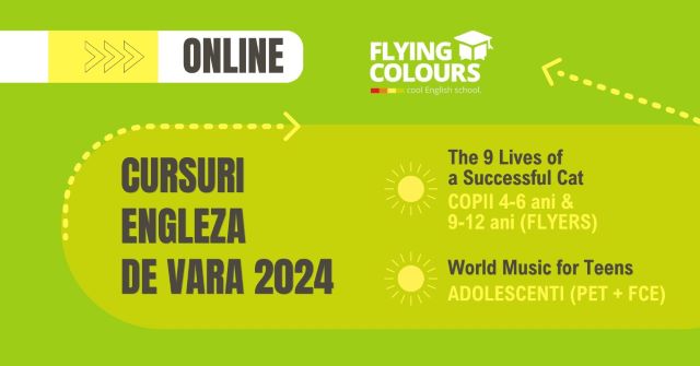 Cursuri de engleză de vară la Flying Colours 3 curs de vara 1