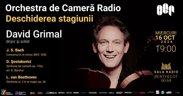 David Grimal deschide stagiunea Orchestrei de Cameră Radio 3 Poster orizontal David Grimal