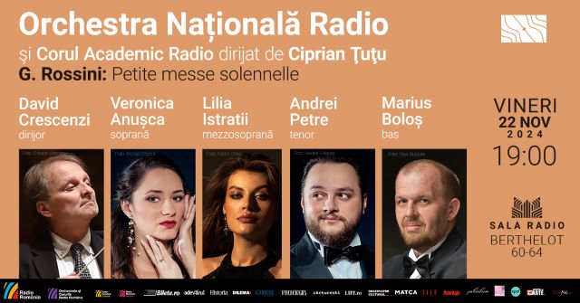 ROSSINI dirijat de DAVID CRESCENZI, la Sala Radio 3 Poster orizontal 22.11.2024 Crescenzi