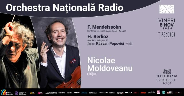 Voiaj muzical în Italia: "Simfonia Italiana" – Mendelssohn și "Harold în Italia" – Berlioz 3 Poster orizontal Nicolae Moldoveanu