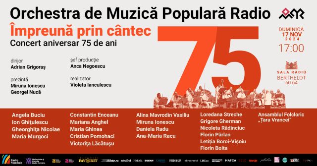 75 de ani de folclor: Orchestra de Muzică Populară Radio – concert aniversar 3 sala radio 75 int