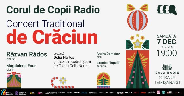 5 concerte extraordinare de Crăciun la Sala Radio 3 Poster orizontal 03 07.12.2024 Craciun Copii