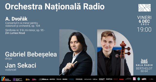 Simfonia nr. 9 – "Din lumea nouă" de Dvořák, dirijată de Gabriel Bebeșelea, la Sala Radio 3 Poster orizontal 06.12.2024