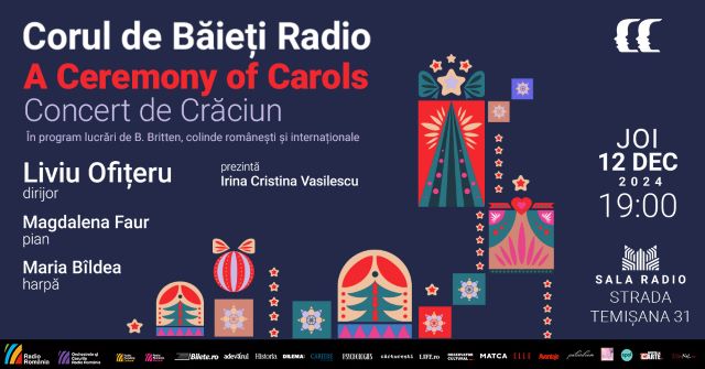 5 concerte extraordinare de Crăciun la Sala Radio 5 Poster orizontal12.12.2024 Baieti