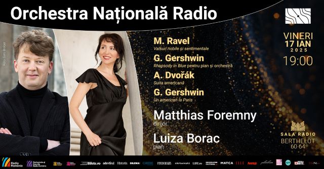 Seară americană la Sala Radio: MATTHIAS FOREMNY & LUIZA BORAC 3 Poster orizontal 17.01.2025 Foremny Borac