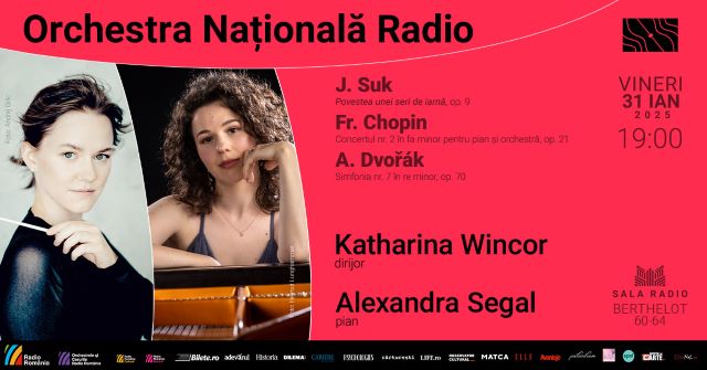 Pianista Alexandra Segal cântă Chopin la Sala Radio 3 Poster orizontal 31.01.2025 Wincor Segal