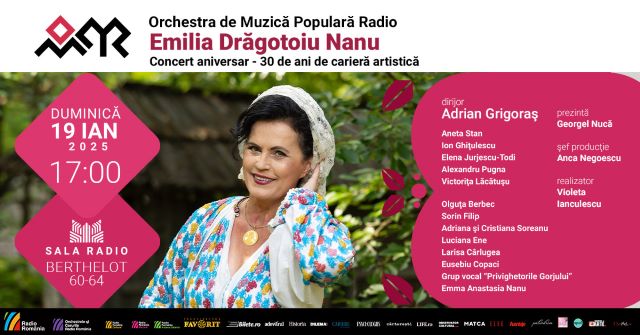 Concert folcloric aniversar: EMILIA DRĂGOTOIU-NANU – 30 de ani de carieră artistică 3 Poster orizontal Emilia Nanu