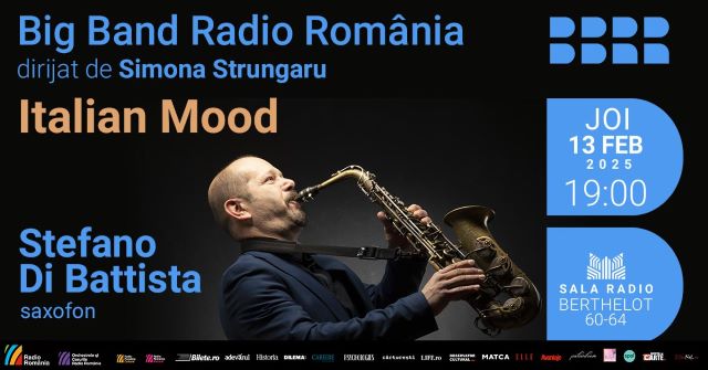 „Italian Mood”: jazz și atmosferă italiană la Sala Radio 3 Poster orizontal 13.02.2025 Stefano di Battista