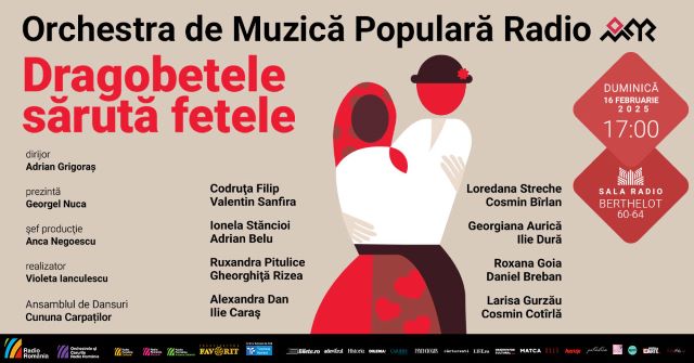 „Dragobetele sărută fetele” la SALA RADIO 3 Poster orizontal 16 Feb Dragobete