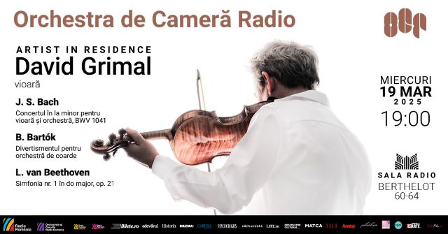 David Grimal și trei „B” ai muzicii clasice: Bach/Bartók/Beethoven 3 Poster orizontal 19.03.2025 Grimal