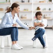 communication problems little crybaby ignoring woman psychologist turning away with crossed arms