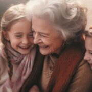 portrait happy loving family