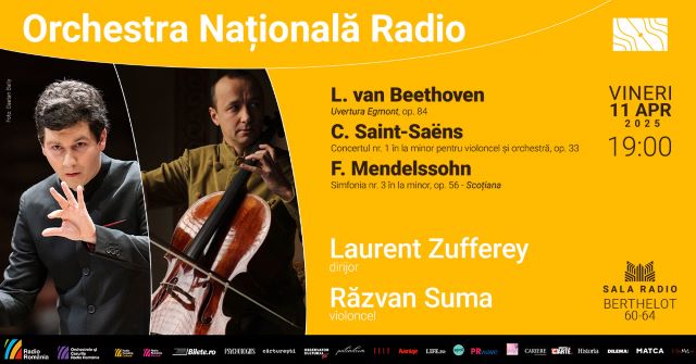 Simfonia nr. 3 – Scoțiana de Mendelssohn, la Sala Radio 3 Poster orizontal 11.04.2025 Zufferey Suma