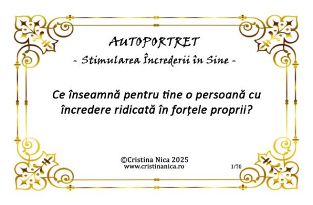 AUTOPORTRET STIMULAREA INCREDERII IN SINE 2