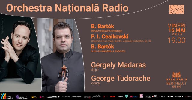 George Tudorache cântă Ceaikovski la Sala Radio 3 Poster orizontal 16.05.2025 Tudorache