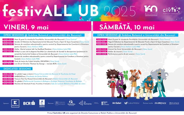 Program FestivALL UB 9 10 mai 2025