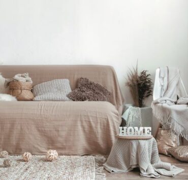 interior living room with sofa decorative items