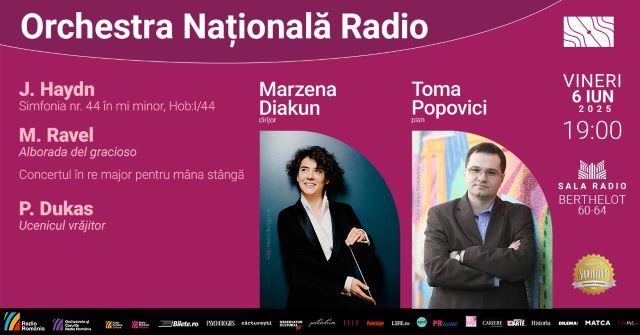 150 de ani de la nașterea lui Ravel, concert dirijat de Marzena Diakun 3 Poster orizontal06.06.2025 Toma Popovici