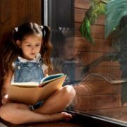 close up little girl having fun home 2