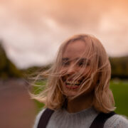 close up portrait young woman