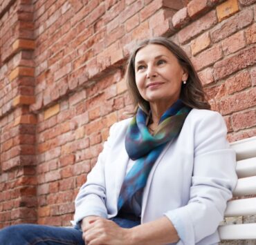 expressive senior woman posing