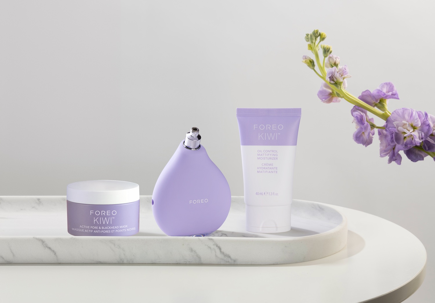 7 Soluții eficiente pentru a-ți curăța porii și a obține un ten fără imperfecțiuni 1 M 02 FOREO Active Pore Blackhead Mask KIWI™ derma and KIWI™ Oil Control Mattifying Moisturizer