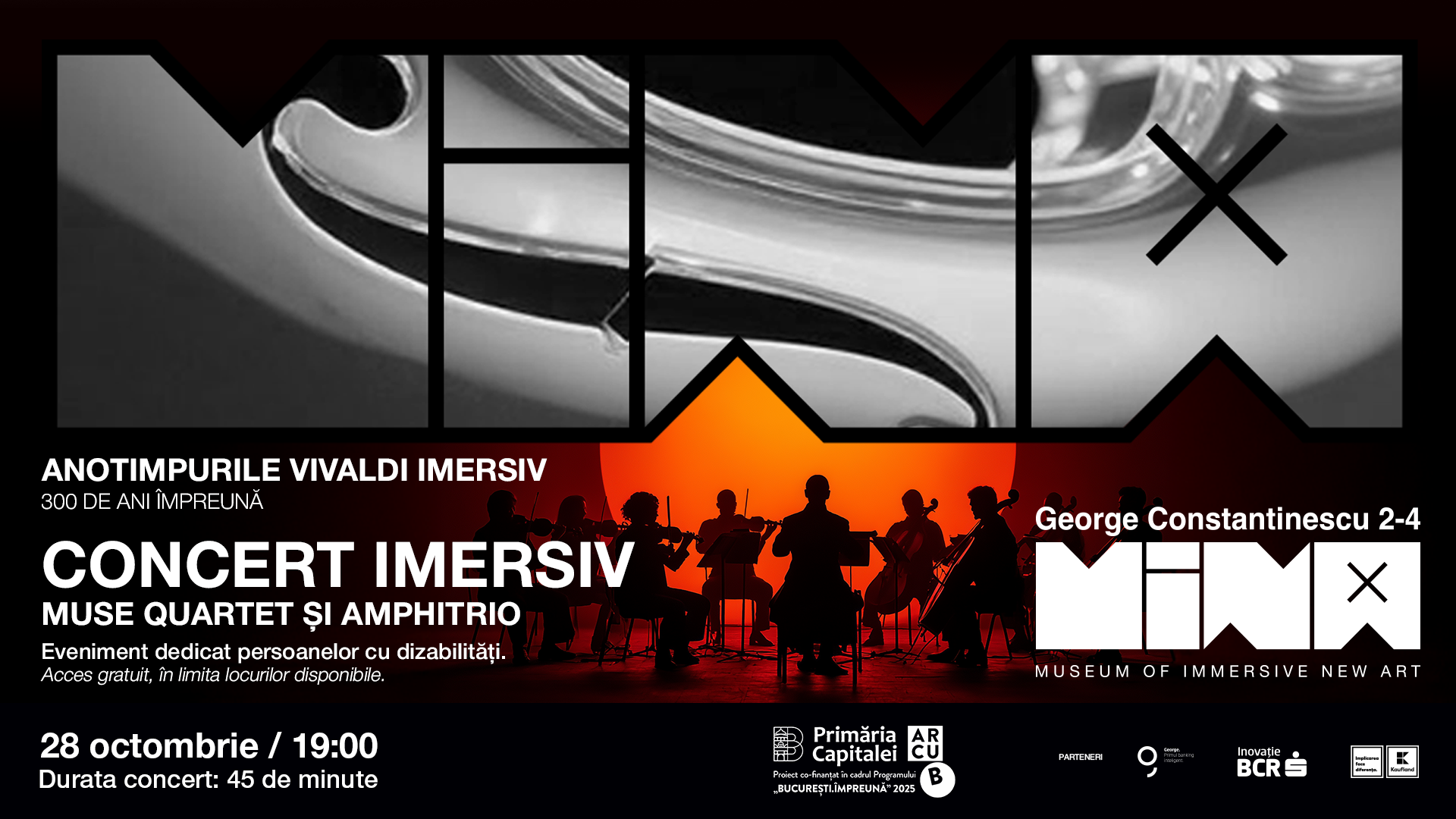 28 octombrie – Spectacol imersiv & concert cu Muse Qvartet și Amphitrio 2