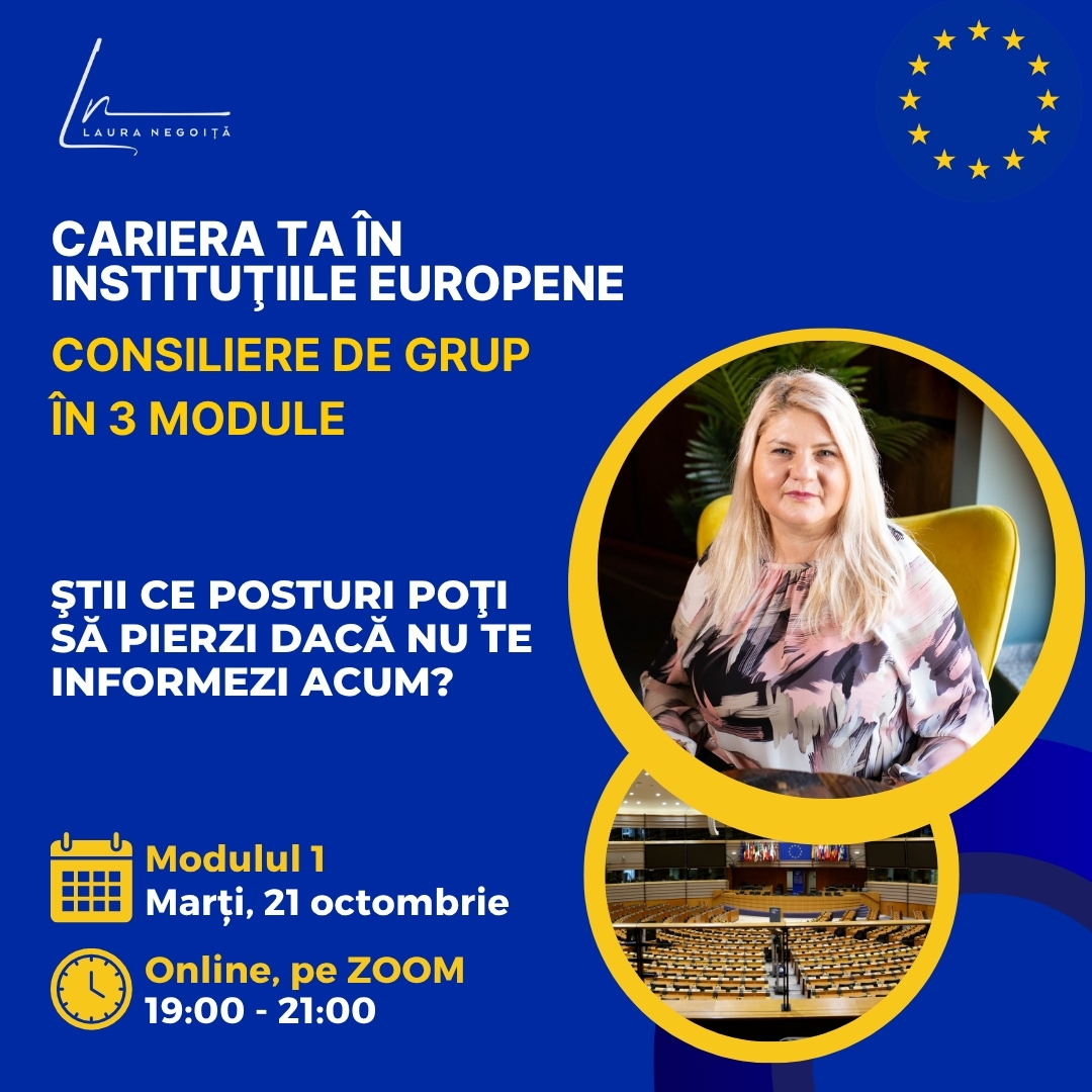 Consiliere de grup în carieră instituții europene 1 Consiliere de grup în carieră instituții europene 21 octombrie