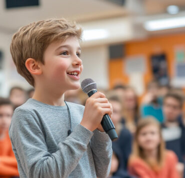 Cum iti ajuti copilul sa prinda curajul de a vorbi in public