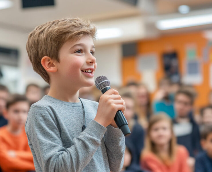Cum iti ajuti copilul sa prinda curajul de a vorbi in public