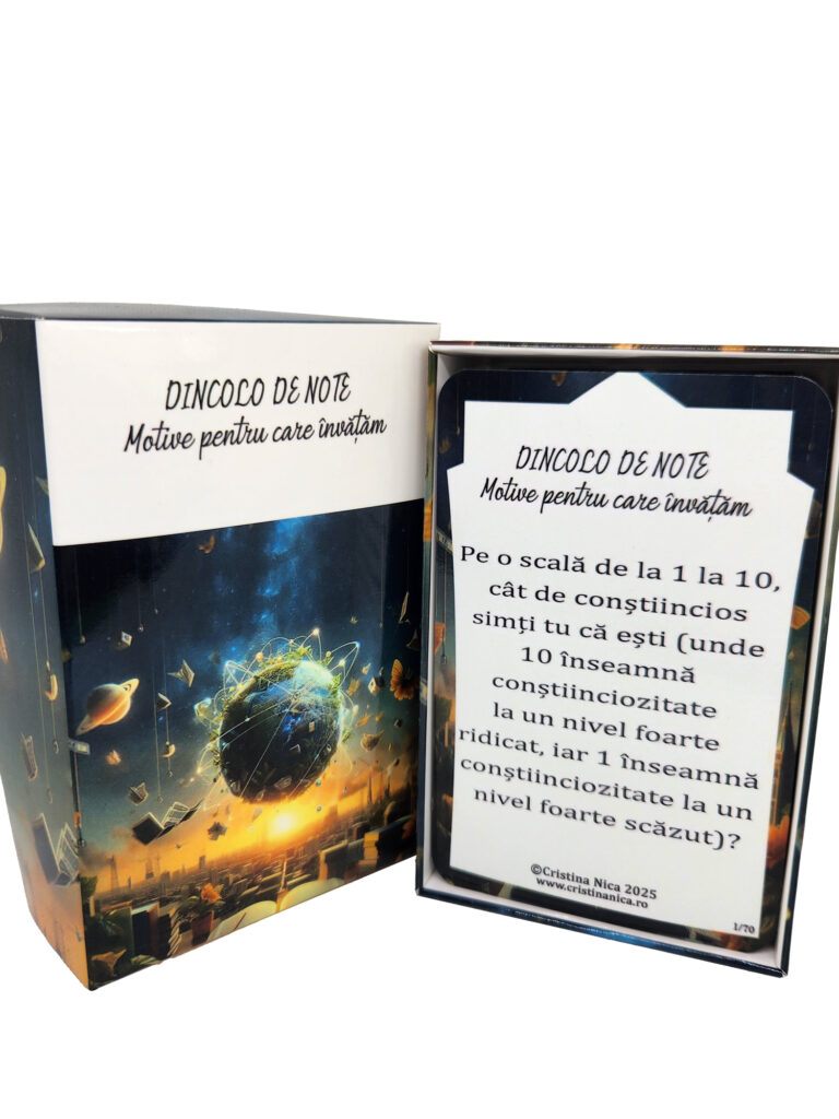 Strategii de învățare: cum să transformi studiul într-o experiență plăcută și cu sens 3 Setul de cartonase „Dincolo de note – Motive pentru care invatam 1