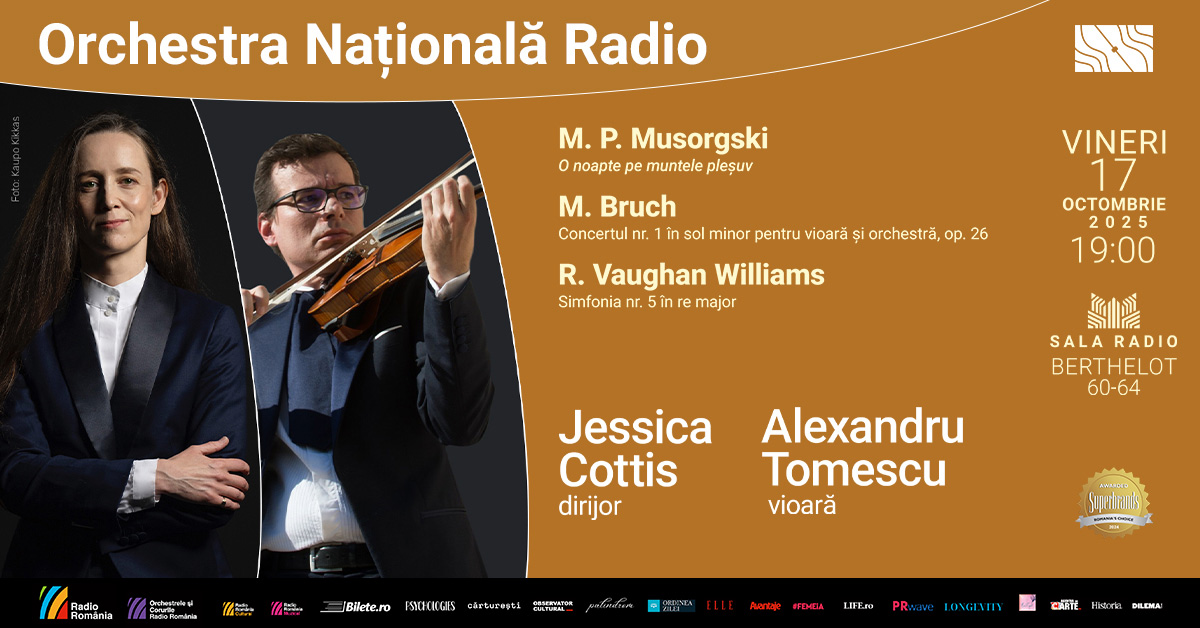 Vineri, 17 octombrie 2025, Alexandru Tomescu va interpreta Concertul nr. 1 pentru vioară și orchestră semnat de compozitorul german Max Bruch