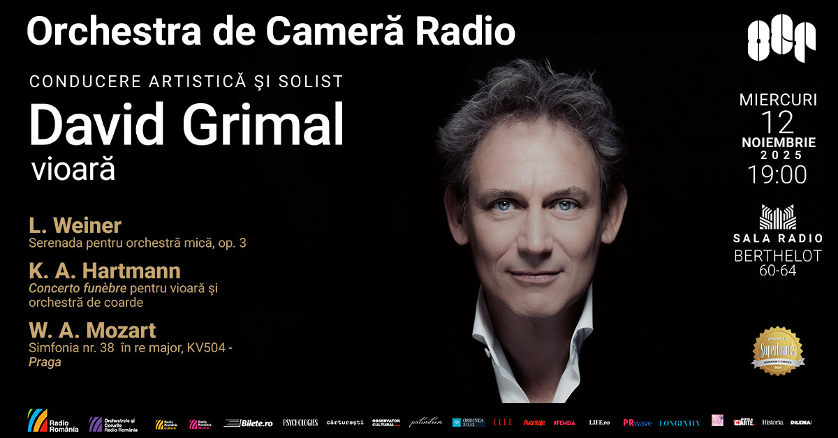 David Grimal prezintă Simfonia nr. 38 – Praga de Mozart, la Sala Radio 2 03. 12 noiembrie 2025 GrimalPoster orizontal