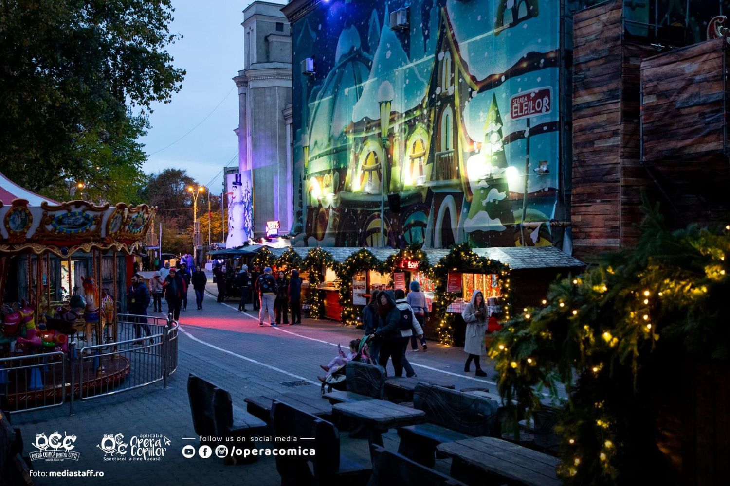 La Opera Comică pentru Copii ninge din noiembrie, la Târgul „Poveste de Crăciun”!