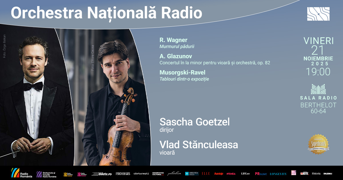 Vlad Stănculeasa, unul dintre marii violoniști români aplaudați în străinătate, este invitat la Sala Radio 3 Poster orizontal